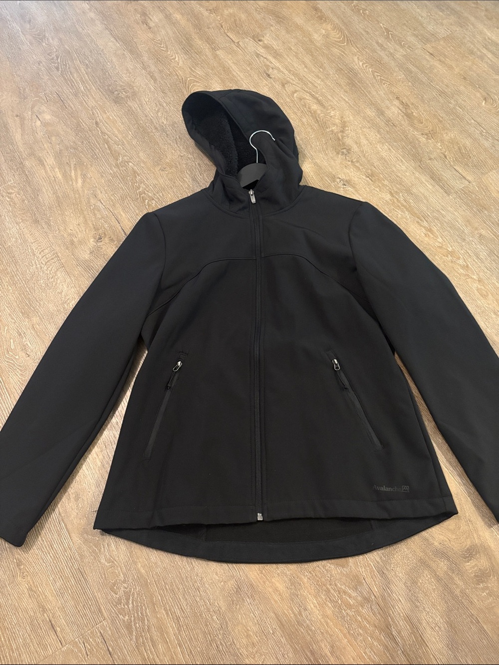 Avalanche Black Hooded Utility Jacket with Zip Pockets